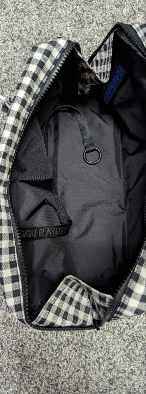 BAGGU Gingham Nylon Bowler Bag - Picture 2 of 2